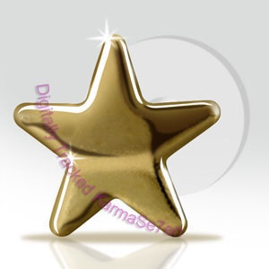 9ct Gold Star Tragus Stud Medium